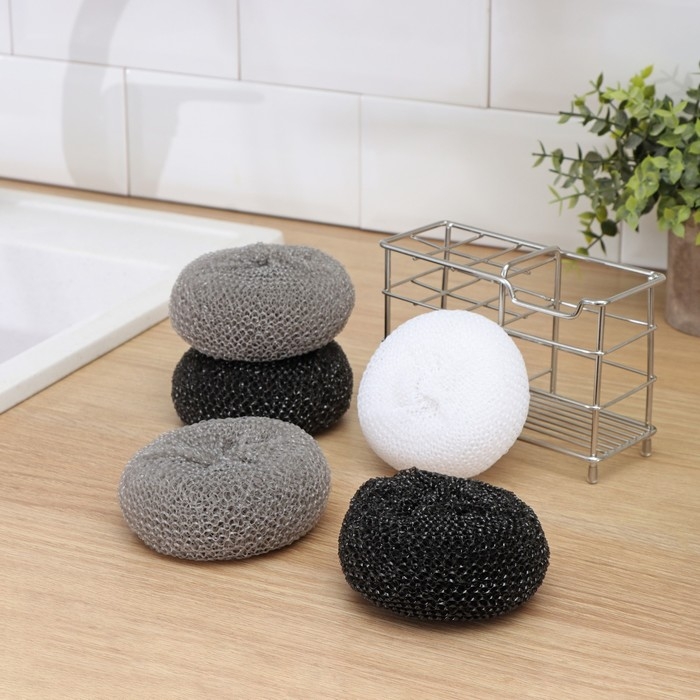 Губки для посуды Raccoon «Бублик», 5 шт, 9×9×5 см Губки для посуды Raccoon «Бублик», 5 шт, 9×9×5 см