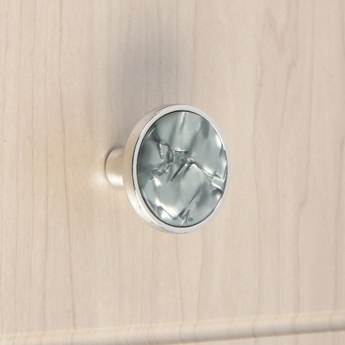 Ручка-кнопка CAPPIO, РК103, d=33 мм, пластик, цвет хром Ручка-кнопка CAPPIO, РК103, d=33 мм, пластик, цвет хром