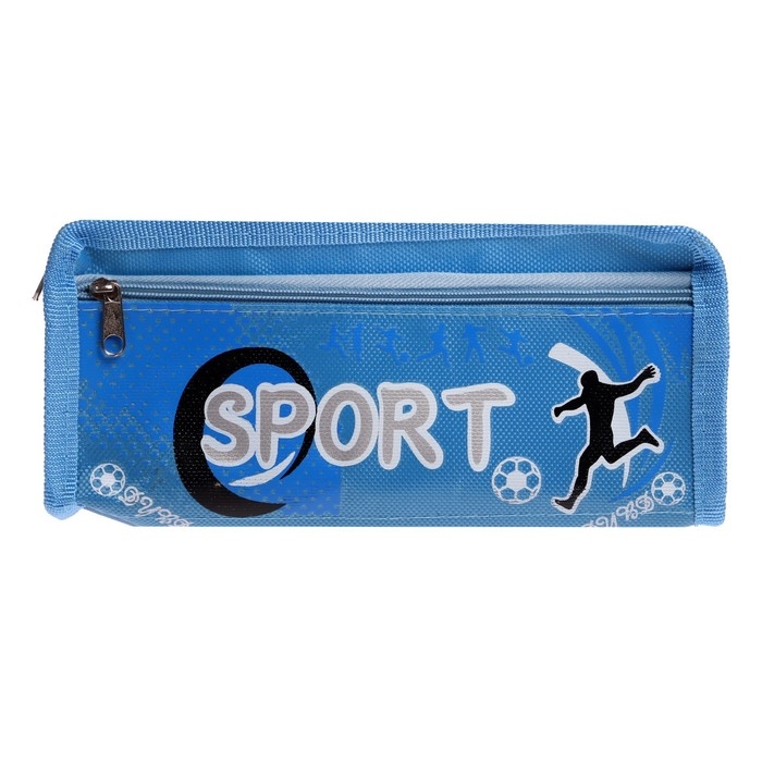 Пенал школьный на молнии 2 отделения Пенал школьный на молнии 2 отделения "Спорт", МИКС