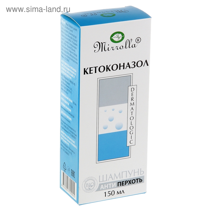Шампунь от перхоти Mirrolla с кетоконазолом 2%, 150 мл Шампунь от перхоти Mirrolla с кетоконазолом 2%, 150 мл
