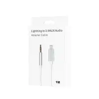 Кабель AUX iPhone - 3.5mm. TPE  белый 1M