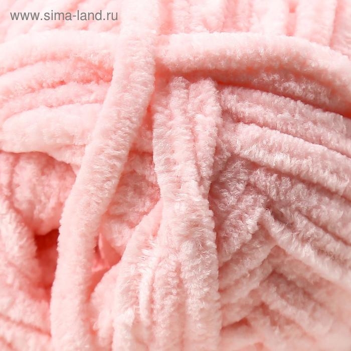 Плюшевая пряжа для вязания спицами, крючком ALIZE, Velluto, 100% микрополиэстер, 68 м/100 г, (340 пудра)