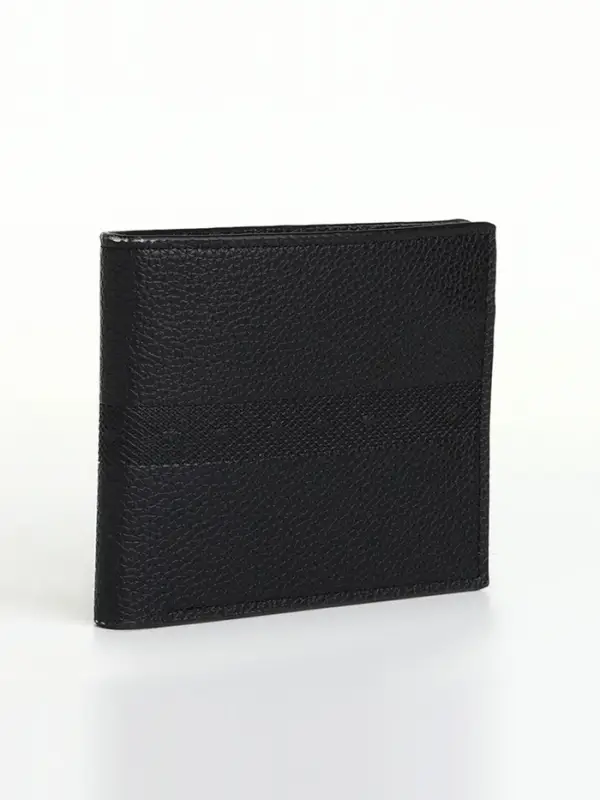 Портмоне мужское &laquo;Исам&raquo;, без застёжки, 3 отделения для карт, монет, купюр, чёрное