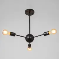 Люстра &laquo;Кон&raquo; 3&times;40 Вт Е27 черный 50&times;50&times;43 см