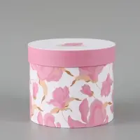 Набор шляпных коробок 5 в 1 &laquo;Нежные лилии&raquo;, 13 &times; 14 ‒ 19.5 &times; 22 см