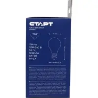 Лампа светодиодная СТАРТ, 15 Вт, Е27, 4000К, 1200 лм, матовая, свечение нейтральное белое