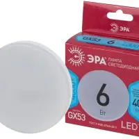 Лампа светодиодная LED 6 Вт 480Лм 4000К таблетка (GX53) нейтральный GX53 220-240В LED GX-6W-840-GX53 Red Line