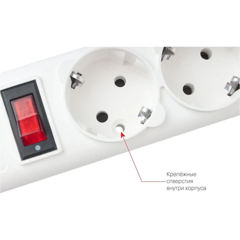 Сетевой фильтр Power Cube B 3.0 м 5 роз (белый) 10А/2,2кВт (SPG-B-10-WHITE)