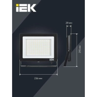 Прожектор светодиодный СДО 06-100 6500К IP65 черн. ИЭК LPDO601-100-65-K02