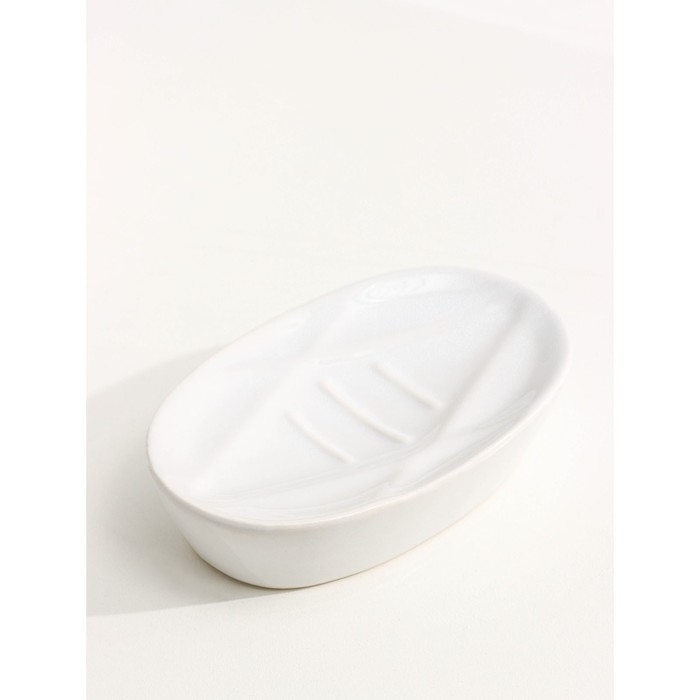 Набор аксессуаров для ванной комнаты Доляна «Геометрия», 4 предмета (дозатор, мыльница, два стакана), цвет белый Набор аксессуаров для ванной комнаты Доляна «Геометрия», 4 предмета (дозатор, мыльница, два стакана), цвет белый