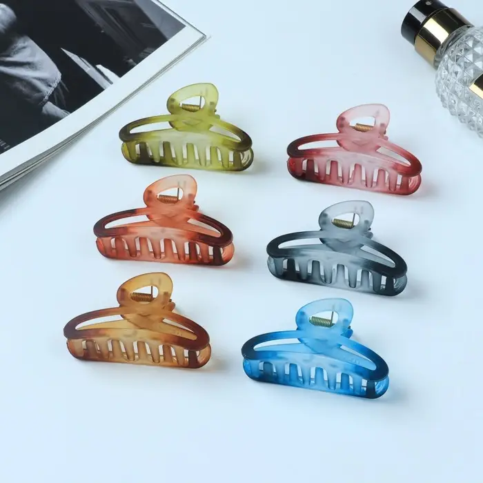 Крабик для волос «Кэнди», матовый петля, 6.5 см, МИКС