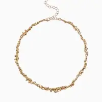 Колье "Мятое" тонкое, цвет золото 35см+ удл Колье "Мятое" тонкое, цвет золото 35см+ удл