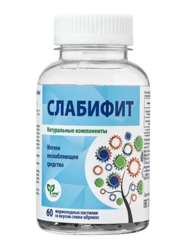 Жевательные пастилки &laquo;Слабифит&raquo;, со вкусом сливы и абрикоса, 60 таблеток по 2.7 г