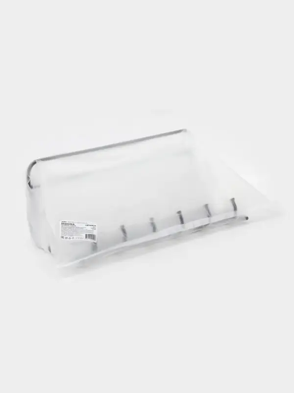 Вешалка настенная с полкой на 6 крючков, цвет медный