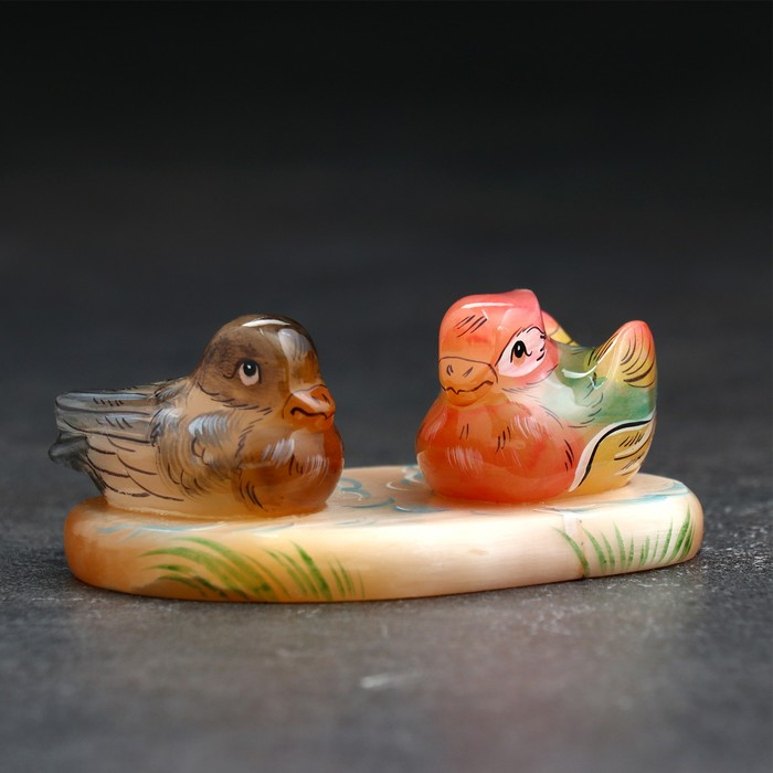 Сувенир «Птички мандаринки», 9,5×7×4 см, селенит Сувенир «Птички мандаринки», 9,5×7×4 см, селенит