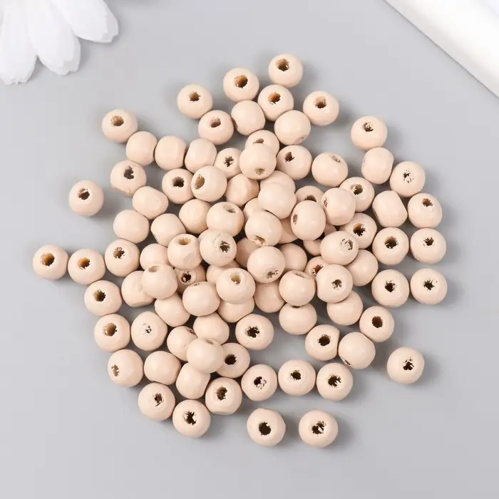 Бусины для творчества дерево "Специи" d-0,8 см, набор 20 гр