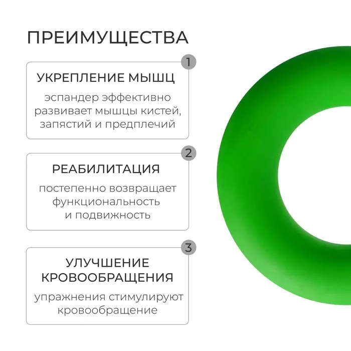 Эспандер кистевой Fortius, 20 кг, зелёный