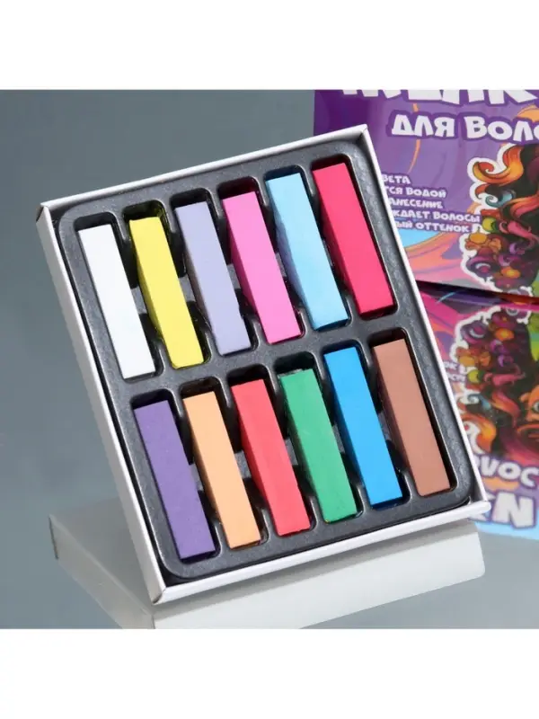 Мелки для волос, 12 шт.