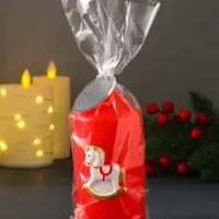 Свеча новогодняя пеньковая "Лошадка" 6х6х8 см