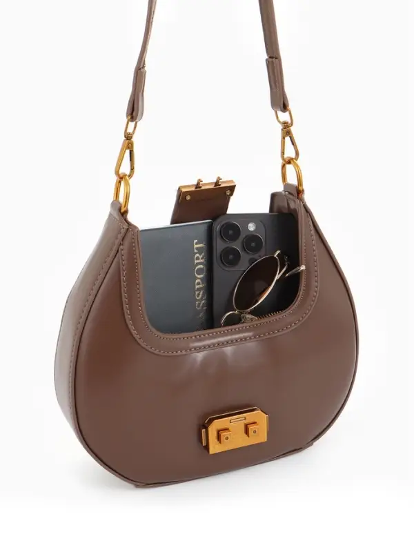 Сумка женская багет TEXTURA на молнии, 24&times;6.5&times;13 см, хаки