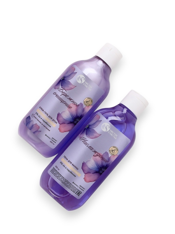 Подарочный набор Подарочный набор "Счастье начинается с тебя", гель для душа и пена для ванны, 2х300