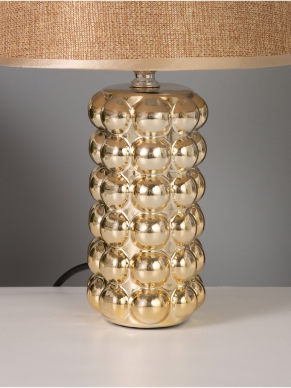 Лампа настольная Лампа настольная "Бабл" 40Вт Е14 золото 22х22х32см