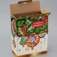 Коробка Новогодняя подарочная "Игрушки" 20 х 26 х 10,5 см Коробка Новогодняя подарочная "Игрушки" 20 х 26 х 10,5 см