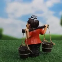 Садовая фигура из полистоуна &laquo;Дедушка с ведрами&raquo;, 20&times;7&times;19 см, Greengo