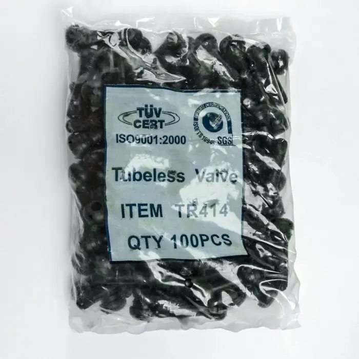 Вентиль для бескамерных шин, TR414, пластик, чёрный Вентиль для бескамерных шин, TR414, пластик, чёрный