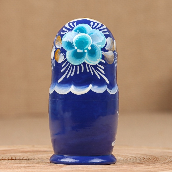 Матрёшка  Матрёшка "Клава", голубое платье, 5-кукольная, 12 см