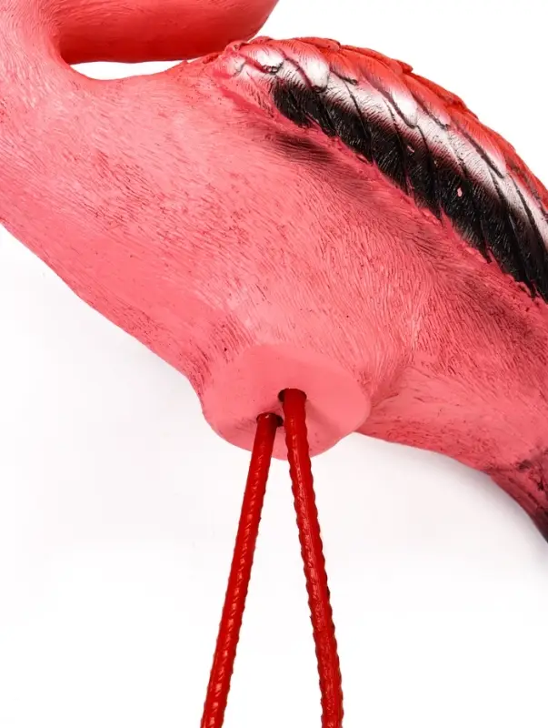 Садовая фигура из полистоуна &laquo;Розовый фламинго&raquo;, 49&times;14&times;23 см