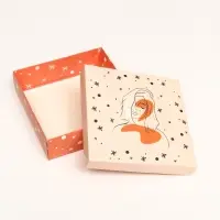 Коробка складная, "Силуэт девушки"  20 х 20 х 6 см