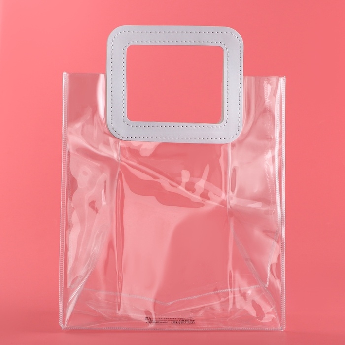 Пакет подарочный из ПВХ, белый, 26.5 x 23 x 12 см Пакет подарочный из ПВХ, белый, 26.5 x 23 x 12 см