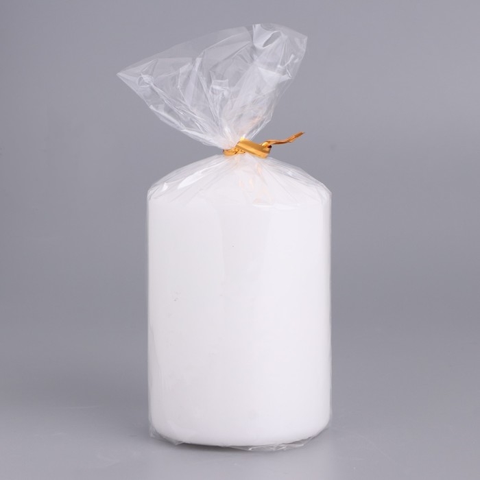 Свеча-цилиндр, 6х8,5 см, 180 г, 12 ч, белая Свеча-цилиндр, 6х8,5 см, 180 г, 12 ч, белая