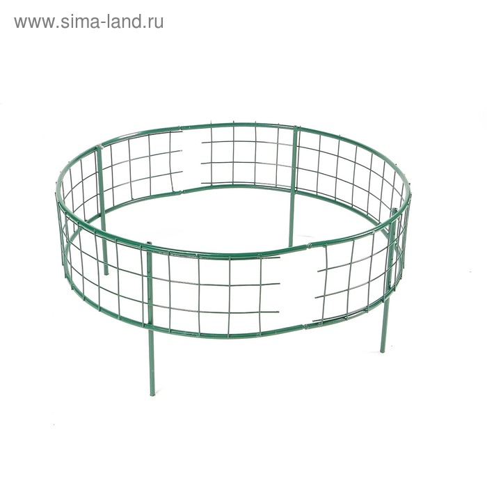 Клумба оцинкованная, 37 × 70 × 70 см, зелёная, «Решётка»