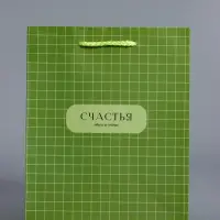 Пакет подарочный ламинированный &laquo;Здесь и сейчас&raquo;, оливковый, 18&times;22.3&times;10 см