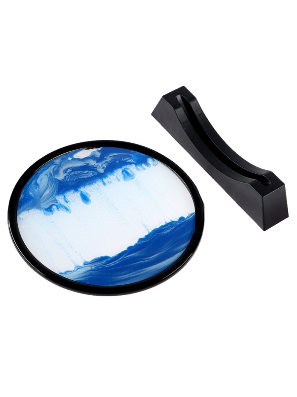 Песочные часы-картина, d-26 см, антистресс, песок синий Песочные часы-картина, d-26 см, антистресс, песок синий