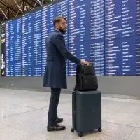 Рюкзак для ноутбука Santiago с кожаной отделкой, черный