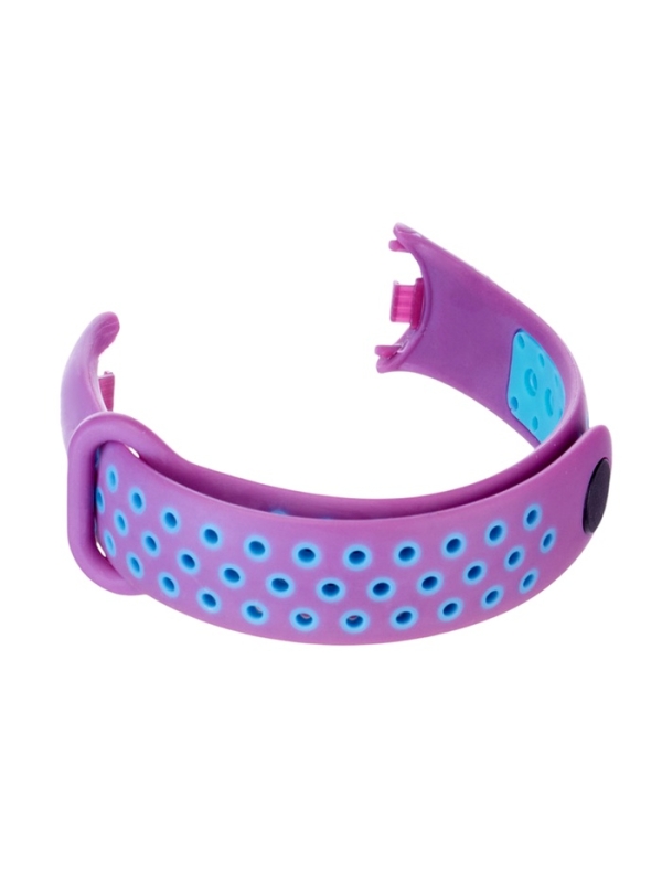 Ремешок Luazon для фитнес-браслета Mi Band 8, с перфорацией, фиолетово-голубой Ремешок Luazon для фитнес-браслета Mi Band 8, с перфорацией, фиолетово-голубой