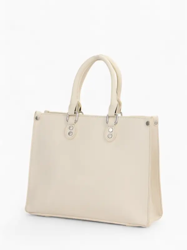 Сумка женская тоут на молнии, 31&times;10.5&times;25 см, белый