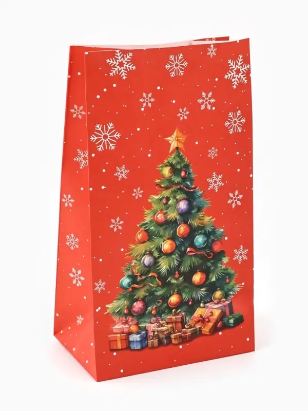 Пакет подарочный без ручек новогодний &laquo;Ёлочка&raquo;, 10&times;19.5&times;7 см
