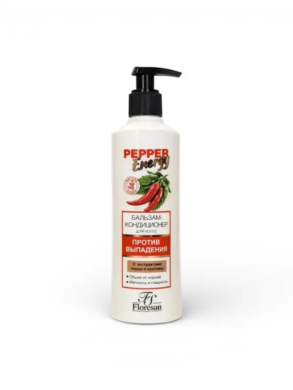 Бальзам-кондиционер против выпадения волос Floresan с экстрактами перца и крапивы, 275 мл