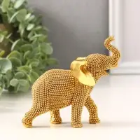 Фигурка полистоун &laquo;Золотой слонёнок&raquo;, бисерный, 11&times;5&times;12.1 см