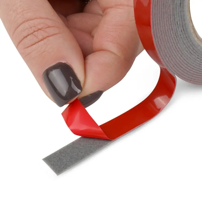 Лента клейкая двусторонняя AVS SCH-030 9 mm x 5 m акриловая основа (серая)