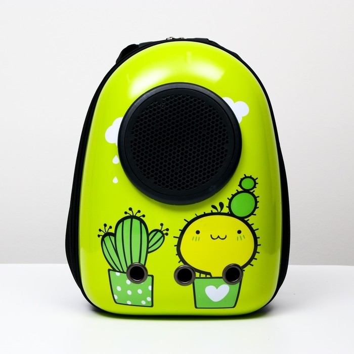 Рюкзак для переноски кошек и собак  Рюкзак для переноски кошек и собак "Кактус", с окном, 32 х 25 х 42 см