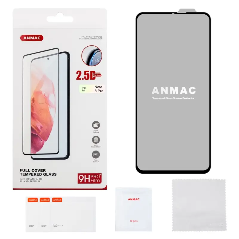 Защитное стекло Xiaomi Note 8 Pro Full Cover ANMAC Арт.1137364 Защитное стекло Xiaomi Note 8 Pro Full Cover ANMAC Арт.1137364
