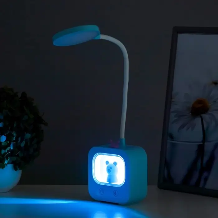 Лампа настольная RISALUX &laquo;Мишка&raquo;, светодиодная, 5 Вт, USB, АКБ, МИКС, 5&times;10&times;43 см