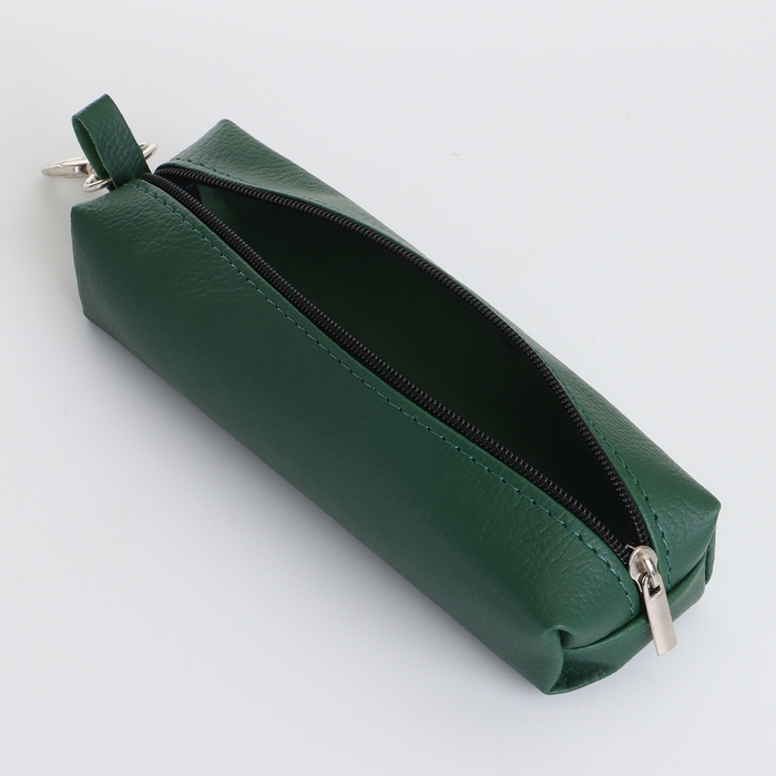 Ключница на молнии, длина 16 см, кольцо, карабин, цвет зелёный Ключница на молнии, длина 16 см, кольцо, карабин, цвет зелёный