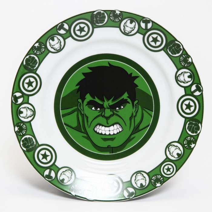 Набор посуды из керамики, 3 предмета: тарелка Ø 16,5 см, миска Ø 14 см, кружка 200 мл, Набор посуды из керамики, 3 предмета: тарелка Ø 16,5 см, миска Ø 14 см, кружка 200 мл, "Мстители", Марвел