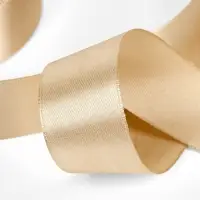 Лента атласная, 25 мм, 23&plusmn;1 м, тёмно-бежевая №268